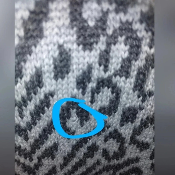 Rafaella women's Small black gray ombre animal print open front cardigan duster - Picture 4 of 6